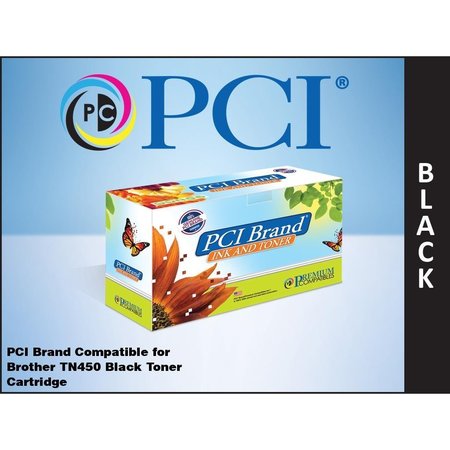 PCI Pci Compatible Brother Tn-450 Tn-410 Tn-420 Black Toner Ctg. 2.6K H/Y TN450PC